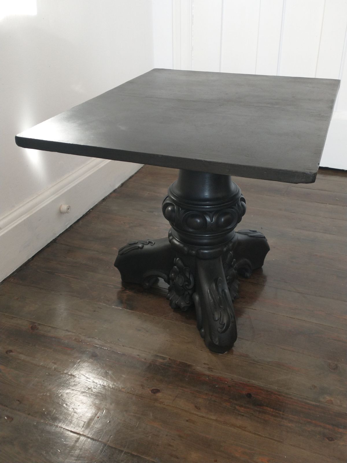 Painted Antique Pedestal Side Table photo furniture