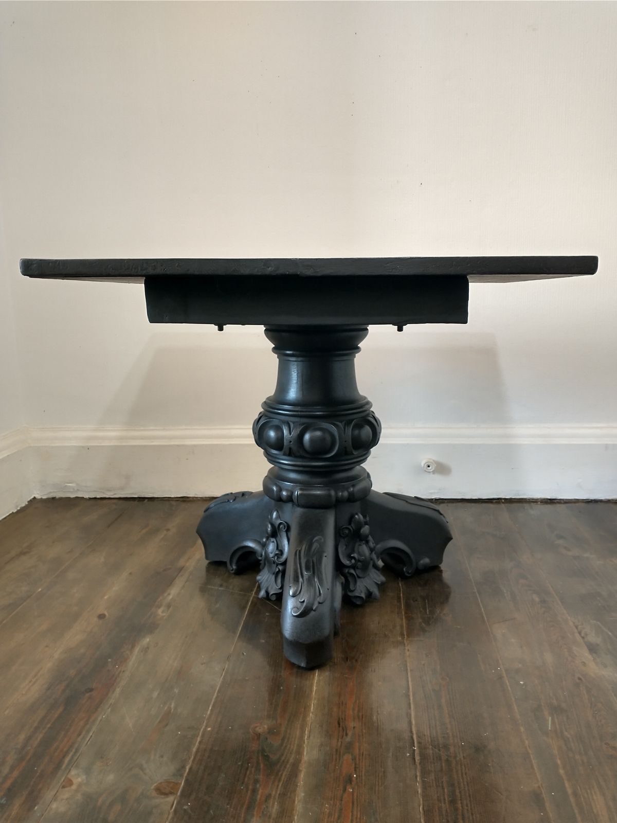 320.0 Painted Antique Pedestal Side Table photo