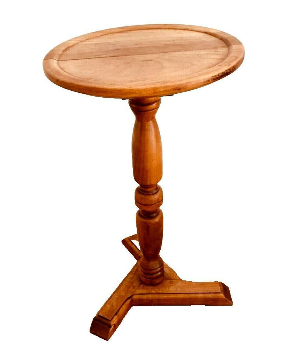 Louis Philippe Style Tripod Pedestal Table In Solid Walnut 20th Century photo vinterior