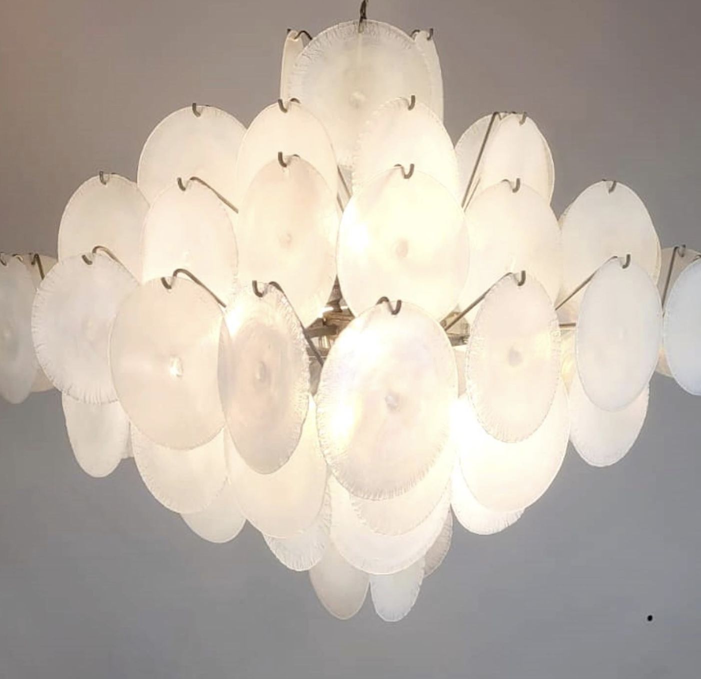 Mid Century Murano Glass Discs Suspension By Carlo Nason, 1960s photo for sale
