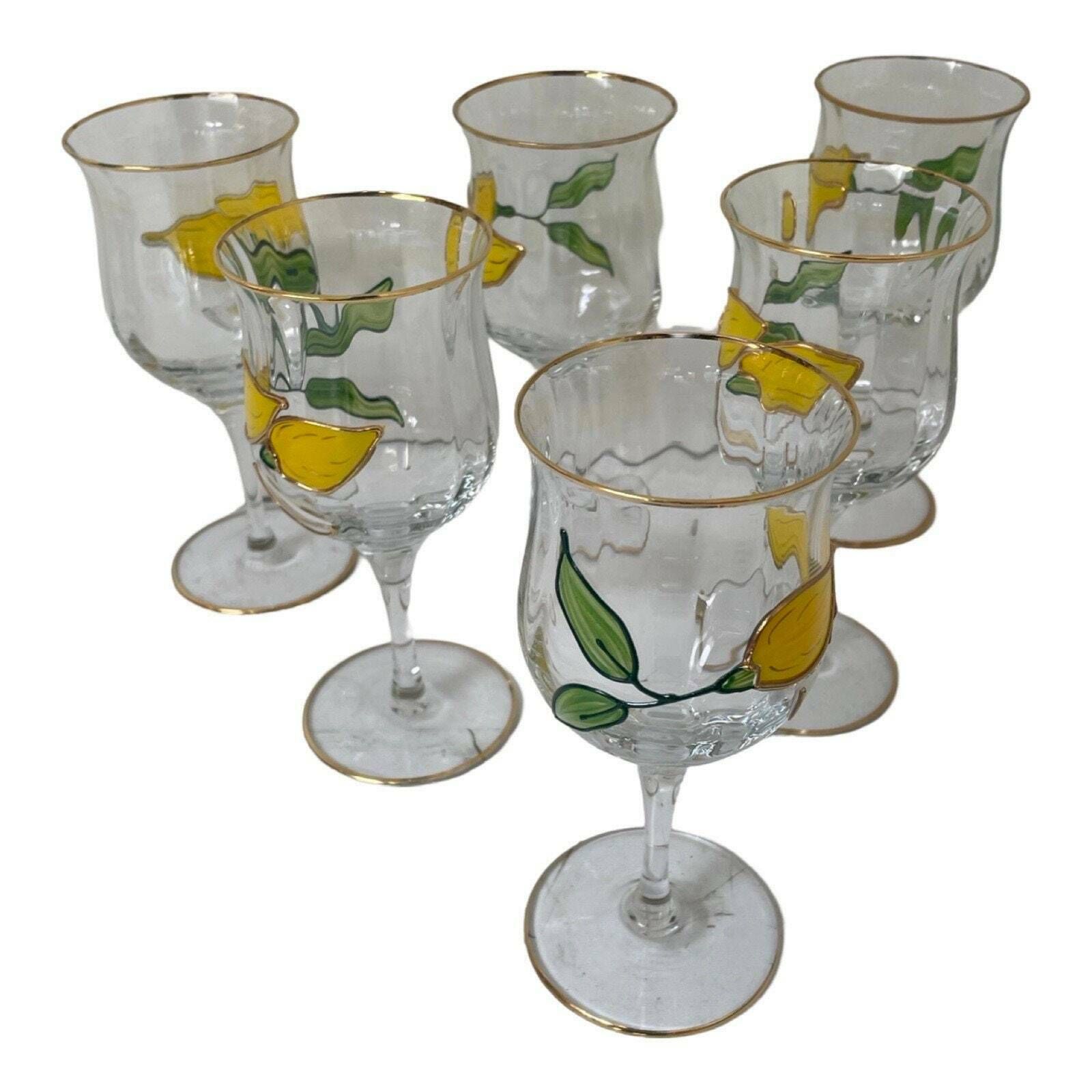 Paul Nagel   Set Of 6   Hand Painted (Wine) Glasses From The 'Tiffany' Series   Made In Germany photo furniture