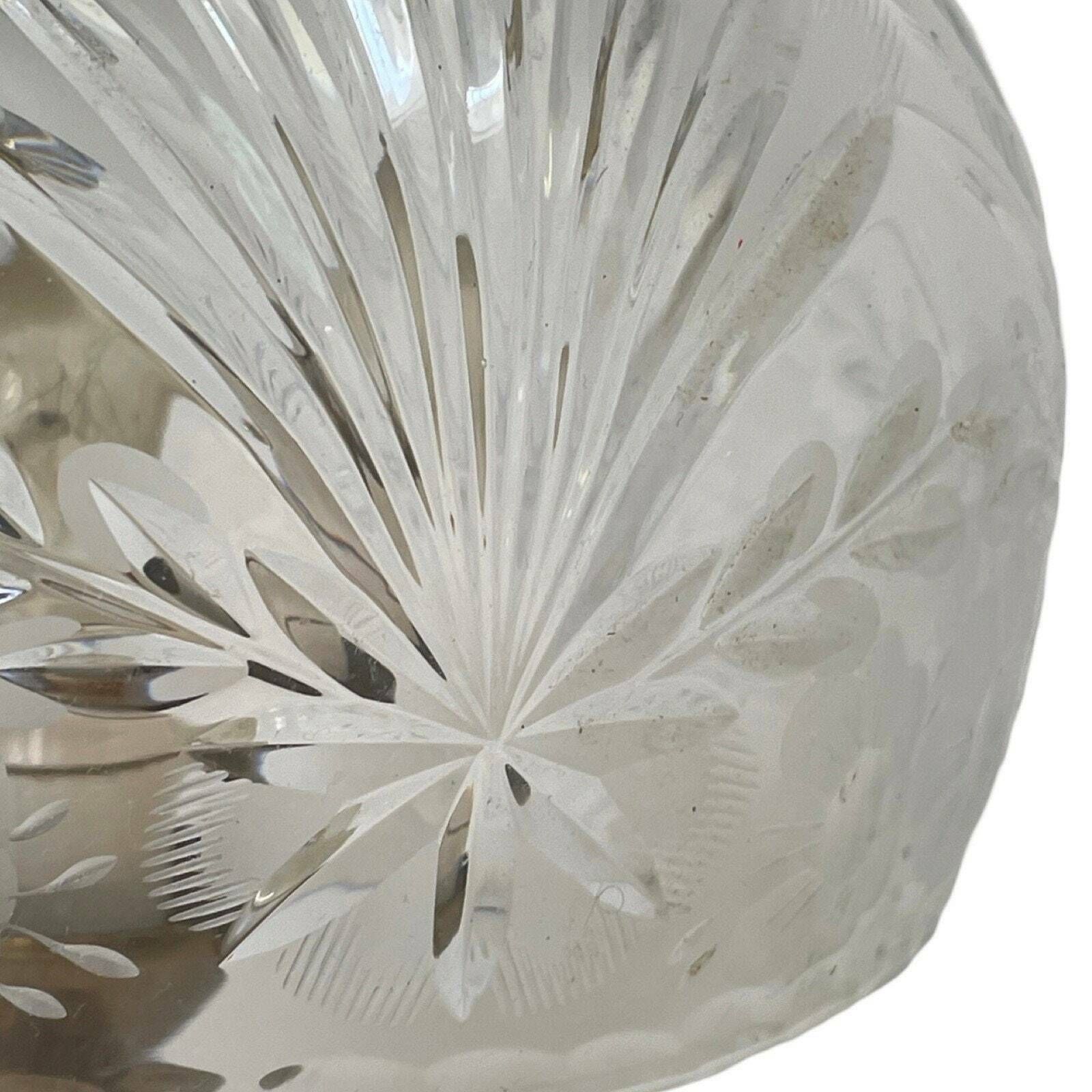 Vintage / Hollywood Regency   Crystal Glass Table Lamp With Brass Base   In Great Condition photo buy