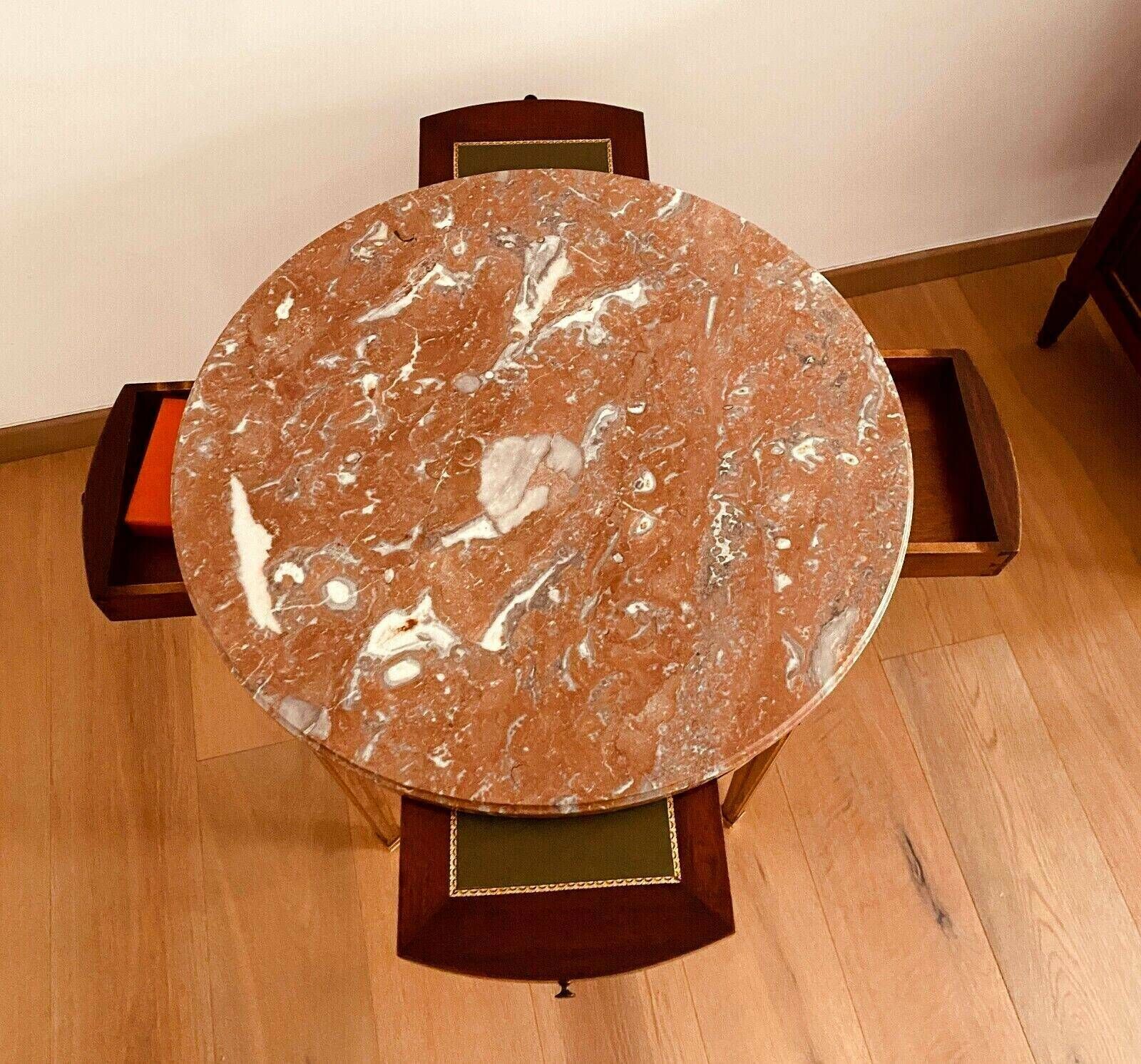 Louis XVI Style Pedestal Table In Mahogany And 20th Century Veneer photo Furniture