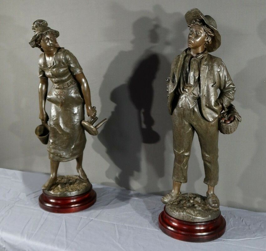 Pair Of Spelter Sculptures, Signed H.Weiss – Late 19th Century photo Art
