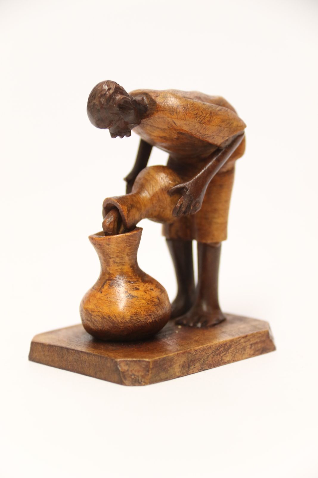 A Group Of 7 Nigerian Hardwood Carved Figures, C 1920 photo buy