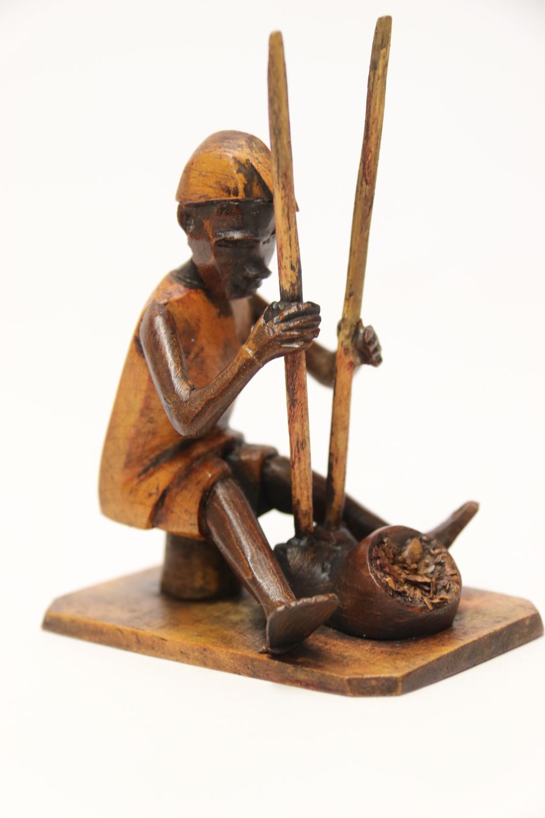 photo for sale A Group Of 7 Nigerian Hardwood Carved Figures, C 1920