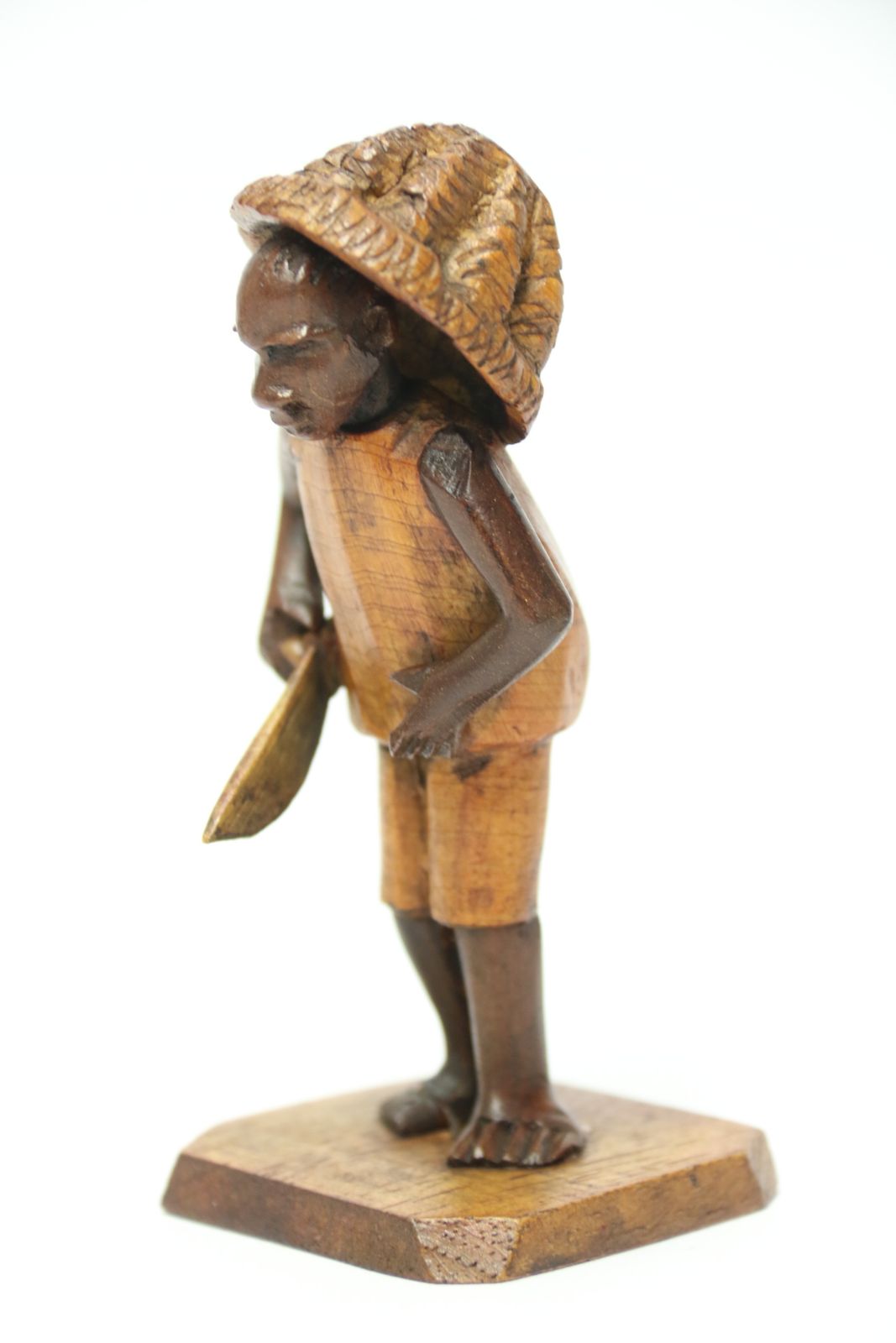 695.0 A Group Of 7 Nigerian Hardwood Carved Figures, C 1920 photo