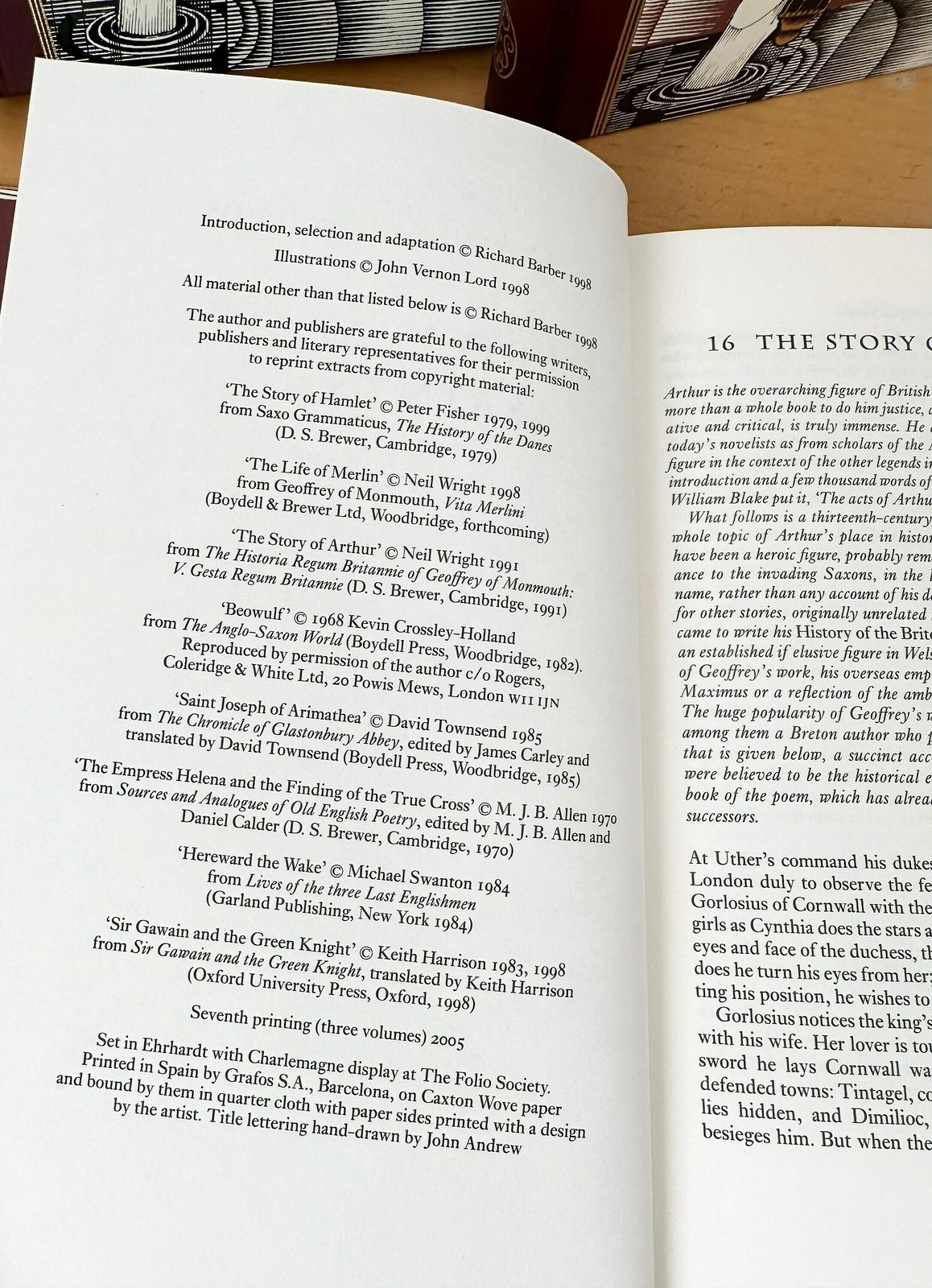 British Myths And Legends Folio Society Books, Marvels And Magic, Heroes And Saints, History And Romance Richard Barber photo 60.0