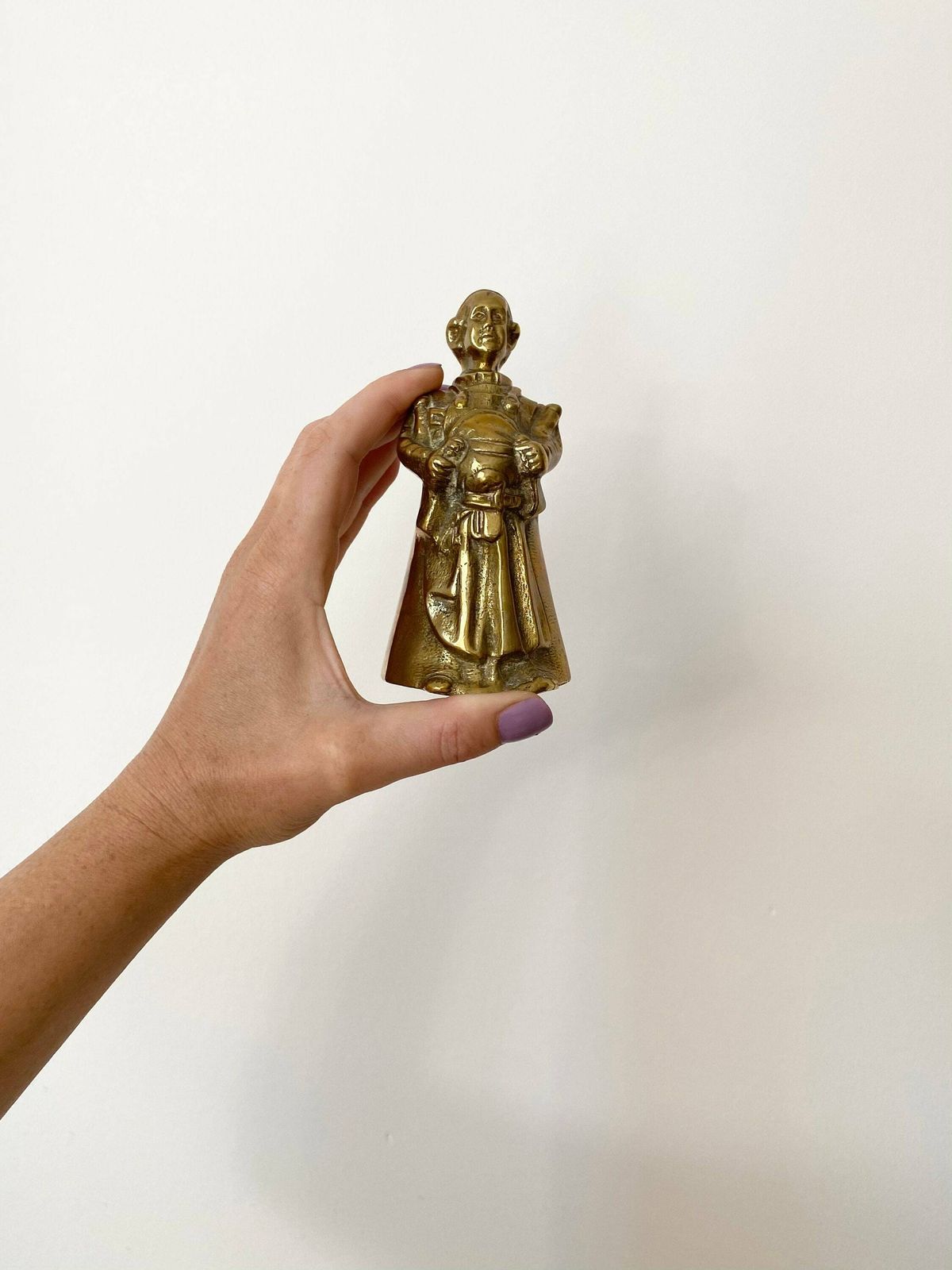 Rare Brass Monk Bell, Hand Bell, Brass Ornament, Collectible Bell photo Home Decor