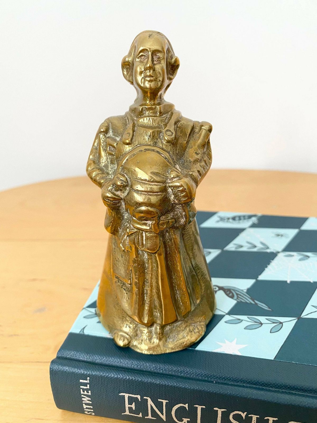 Rare Brass Monk Bell, Hand Bell, Brass Ornament, Collectible Bell photo vintage