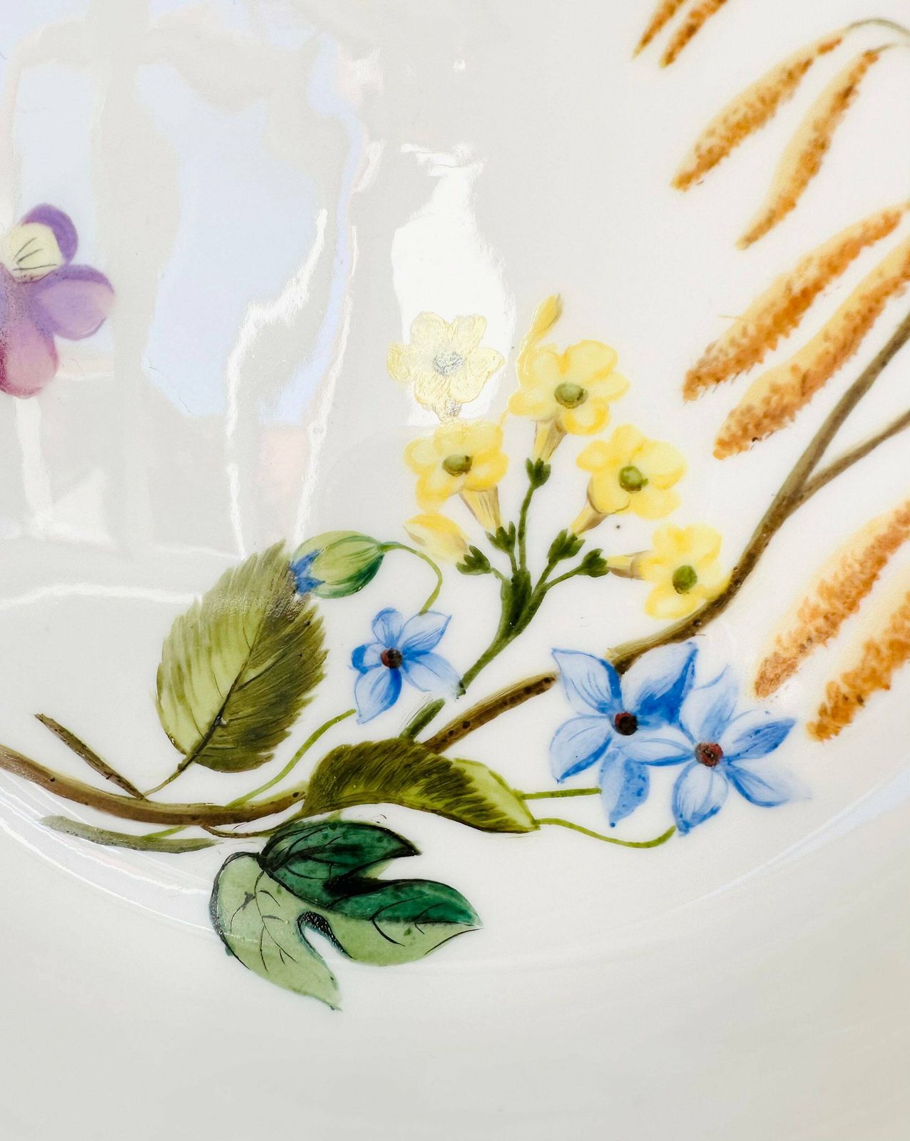 Meissen Porcelain Plate, Hand Painted Flowers And Beautiful Motif, 1900 photo for sale
