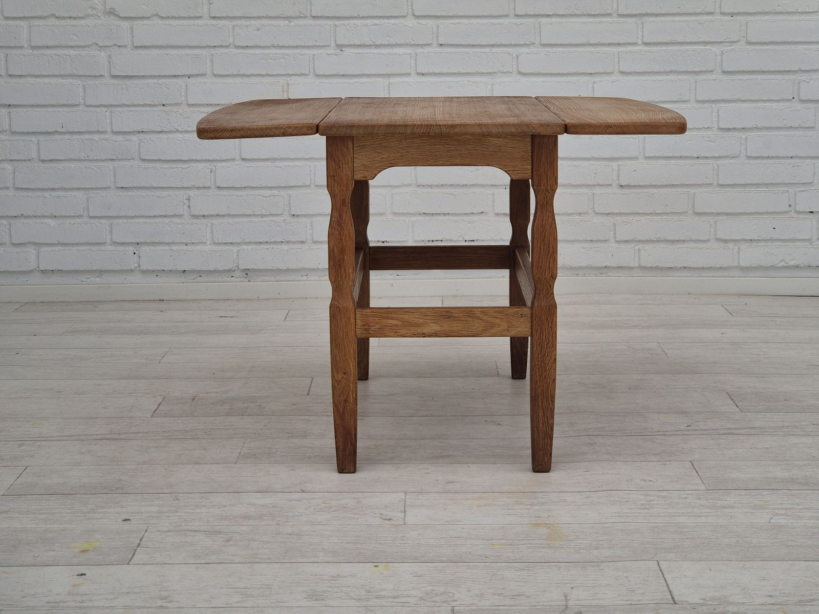 1970s, Danish Design By Henning Kjærnulf For Eg Kvalitetsmøbel, Foldable Table, Oak. photo vintage