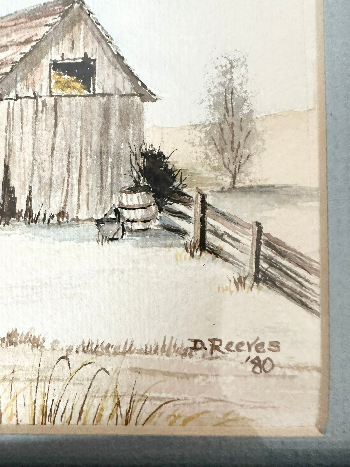 Original Watercolour Painting, Farm House, Landscape, Wall Decor photo buy
