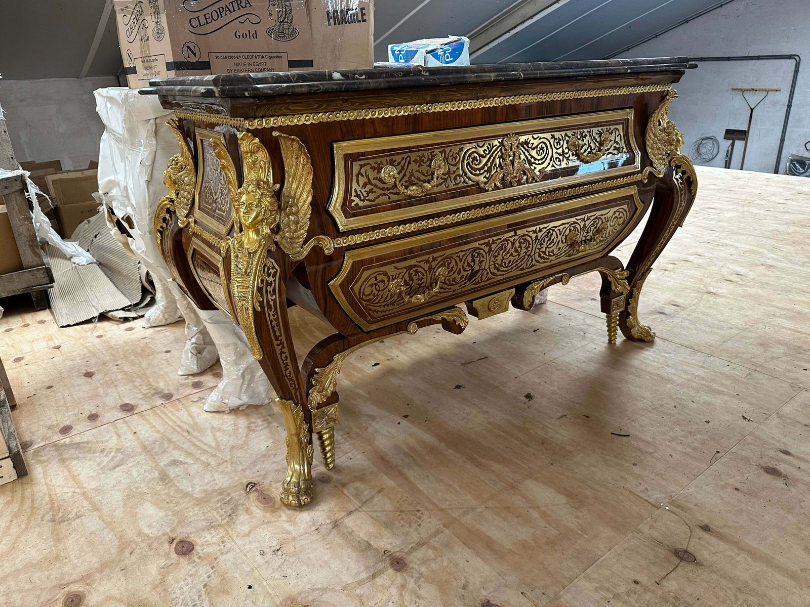 Rare, French Baroque, Bronze Mounted Chest Of Drawers, Linke Style (Pair Available) photo furniture