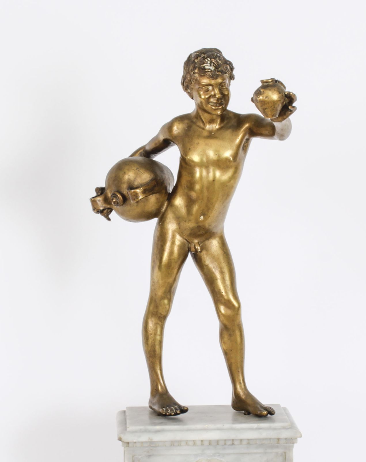 Antique 65cm Bronze "The Water Carrier" Vincenzo Gemito 19th Century photo for sale