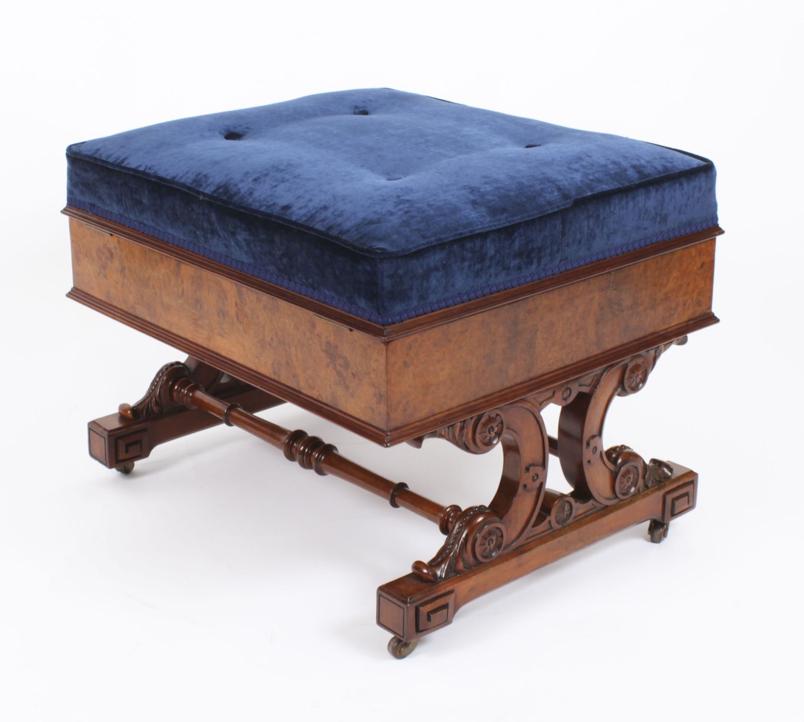 Antique French Empire Stool Circa 1820 19th C