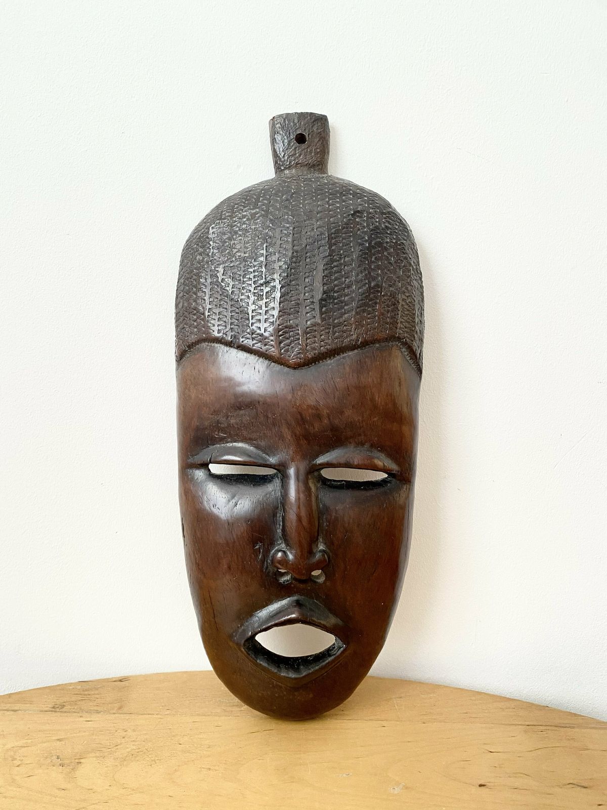 Vintage African Wood Carving Of Man’s Head Wall Plaque, Wall Hanging, African Wood Mask, Tribal Art photo furniture