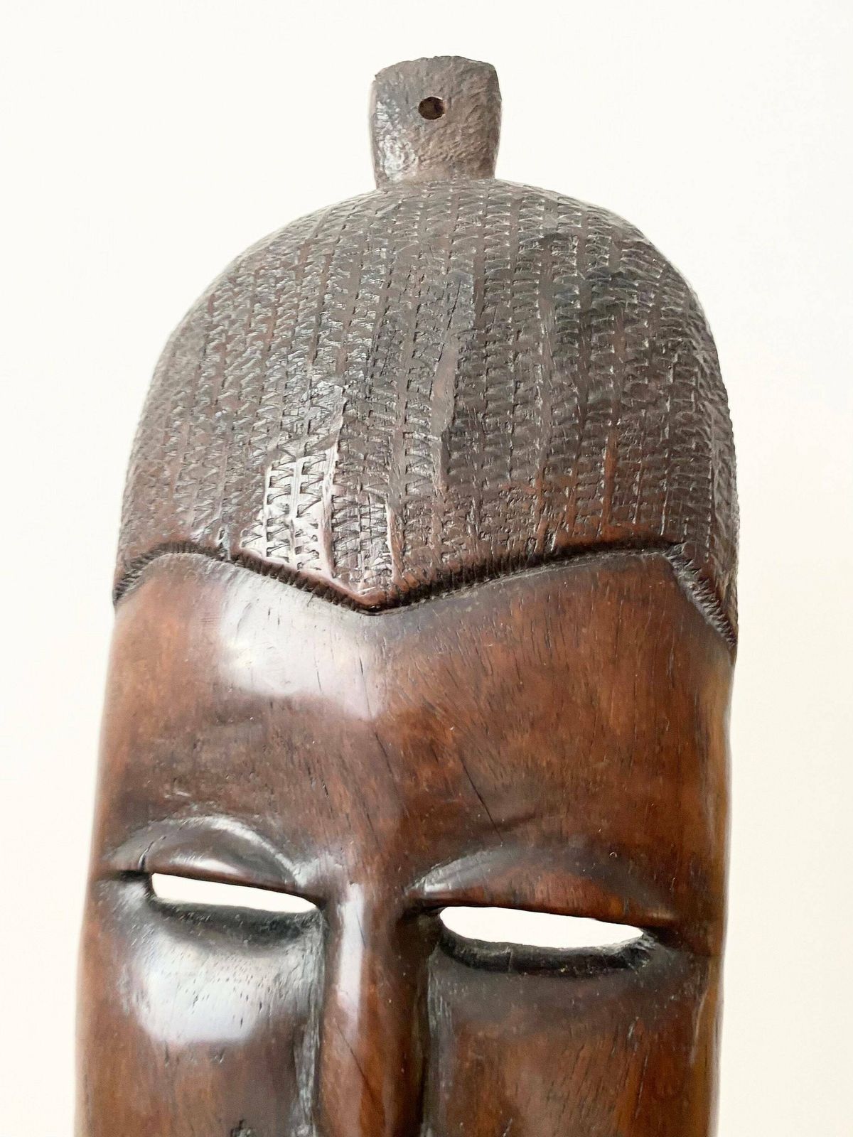 Vintage African Wood Carving Of Man’s Head Wall Plaque, Wall Hanging, African Wood Mask, Tribal Art photo Art
