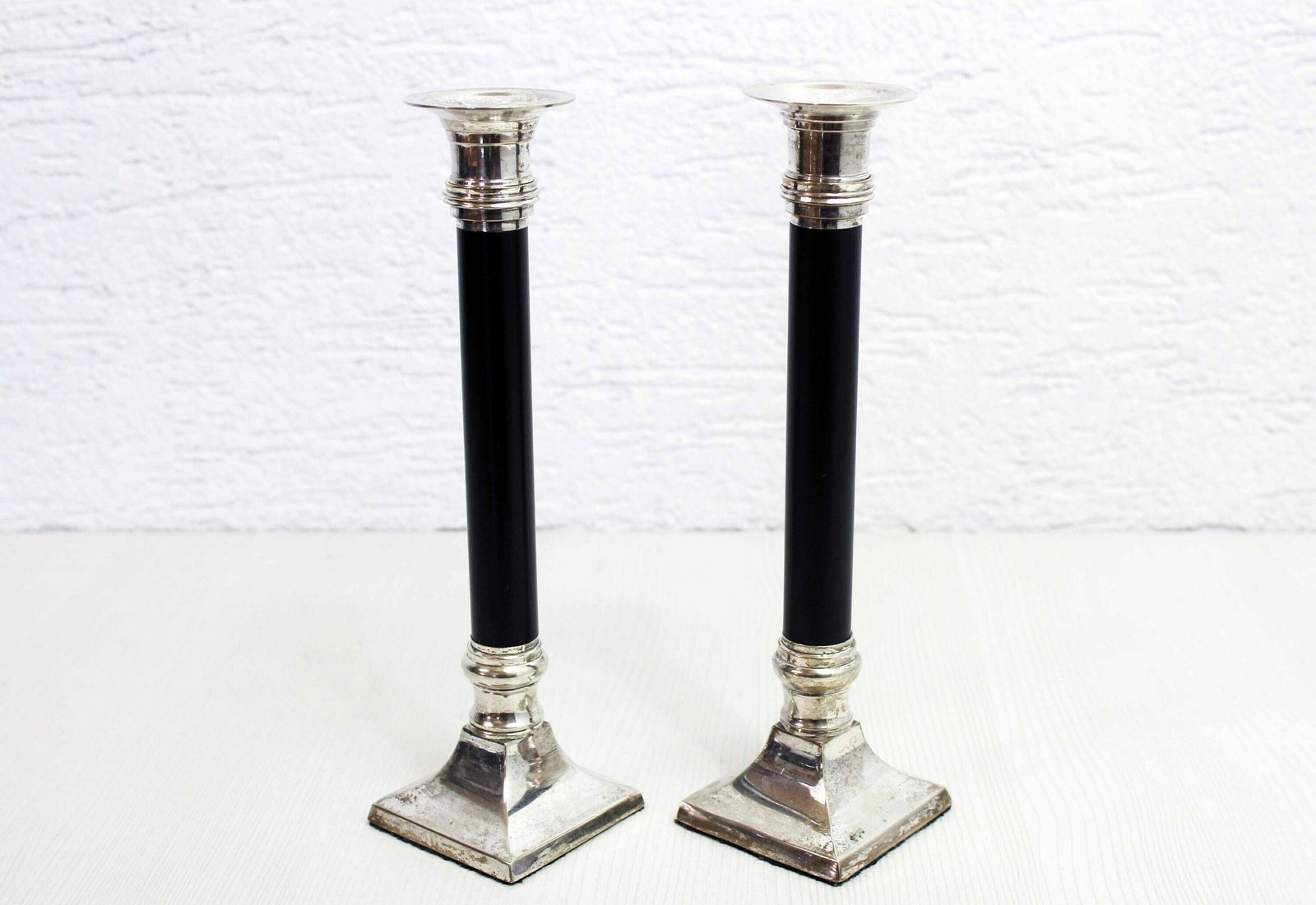 Pair Of Lucite And Silver Metal Candlesticks By Estrid Ericson Produced By Svenskt Tenn Stockholm, 1960 photo Home Decor