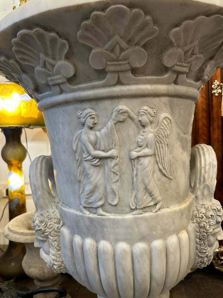 Pair Of Marble Antique Italian Urns photo 12995.0