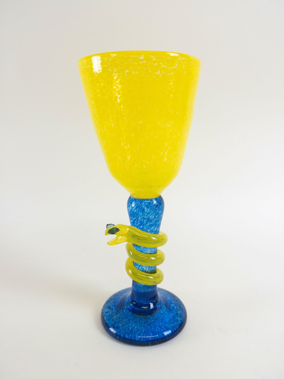 photo furniture Art Glass Snake And Goblet By Heino Lance For Jan Stievens Glashytta   Vintage Swedish Collectible Glass