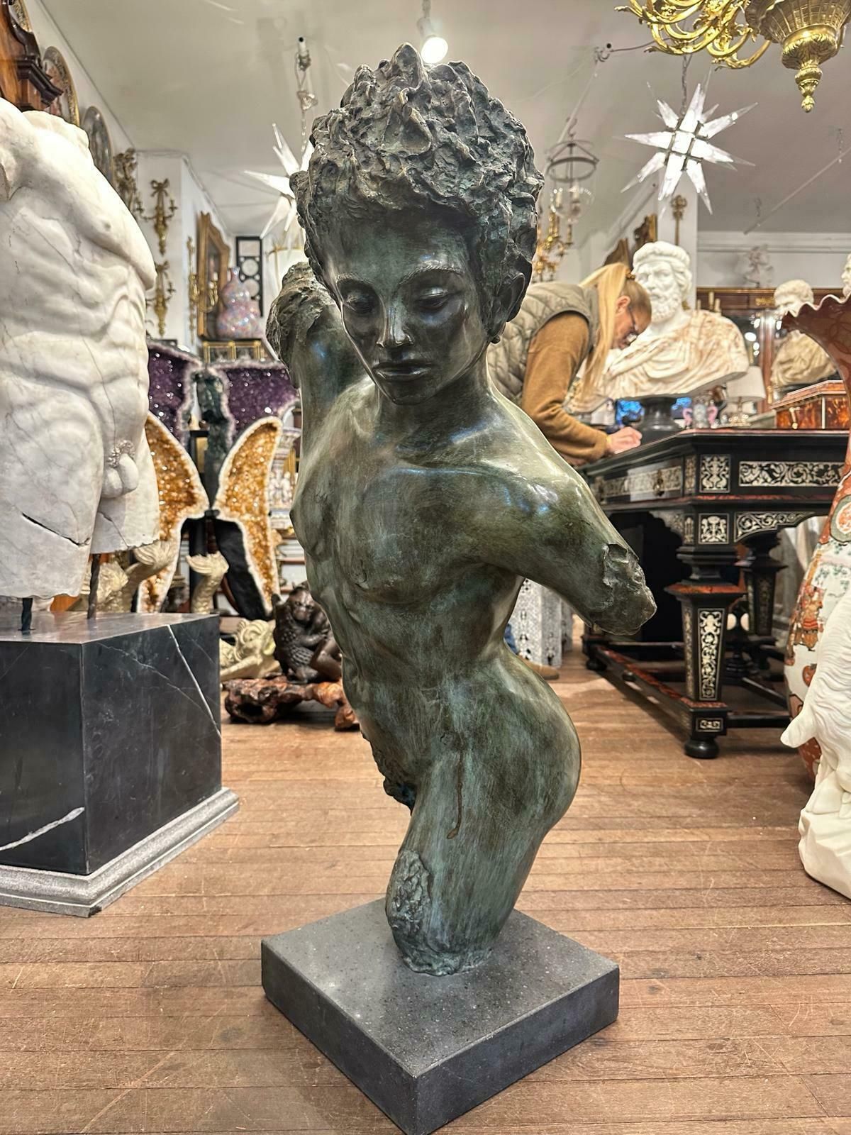 Male And Female, Greek, Solid Bronze 1930’s Sculptured Busts (Priced Individually) photo vinterior
