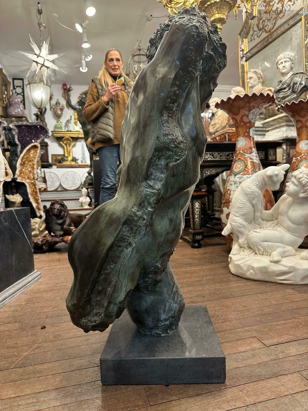 Male And Female, Greek, Solid Bronze 1930’s Sculptured Busts (Priced Individually) photo vintage