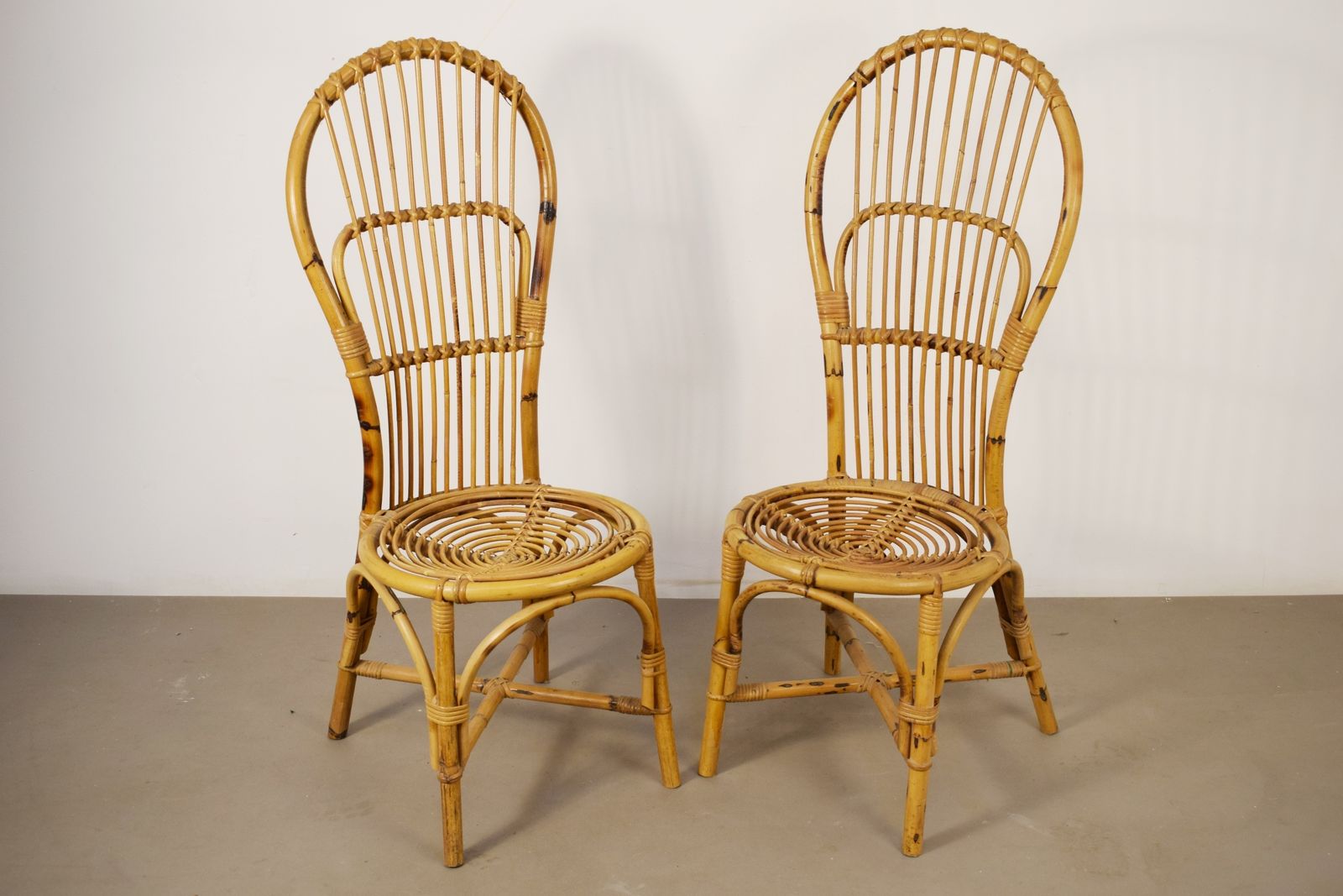 Coppia Di Sedie In Bambù, Italia, Anni '60 Circa. photo furniture