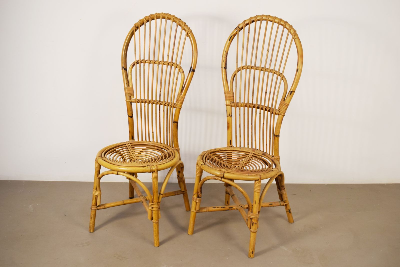 Coppia Di Sedie In Bambù, Italia, Anni '60 Circa. photo Furniture