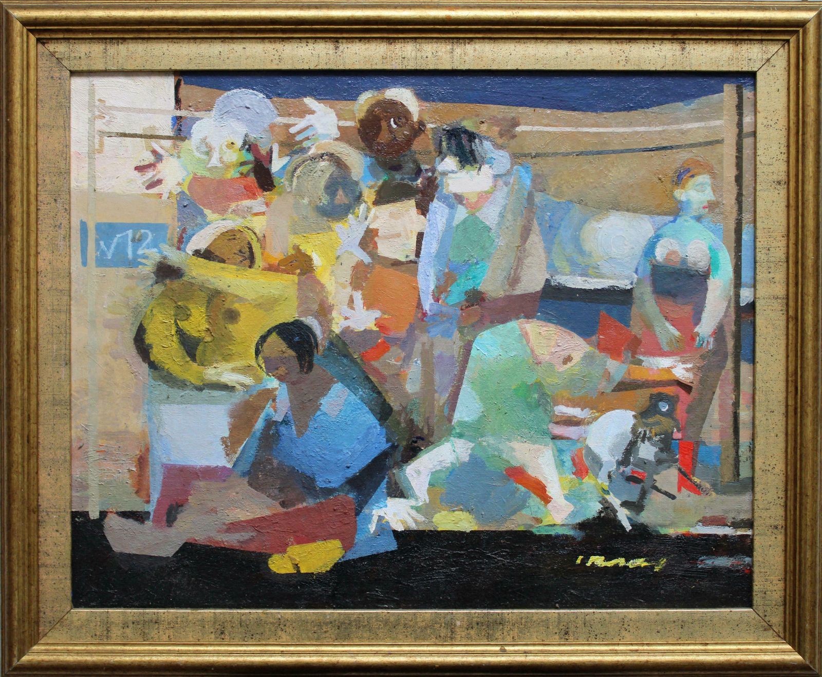 Victor Karnauh A Provincial Delight. Oil On Canvas, 1990s photo furniture