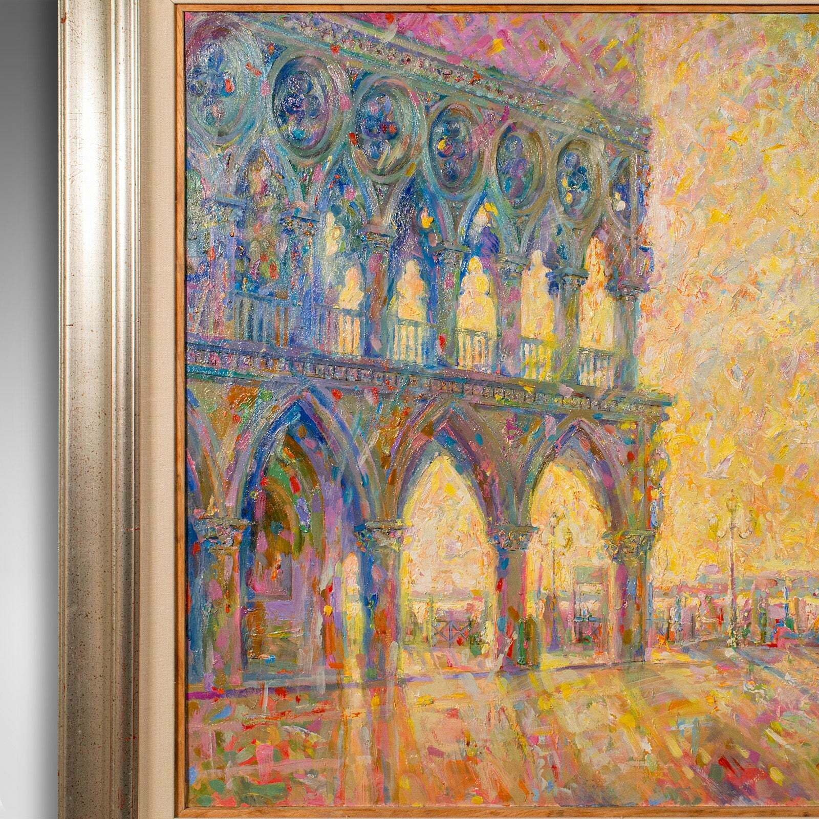 Contemporary Venetian Painting, English, Oil On Canvas, Venice Sunlight, Signed photo Art