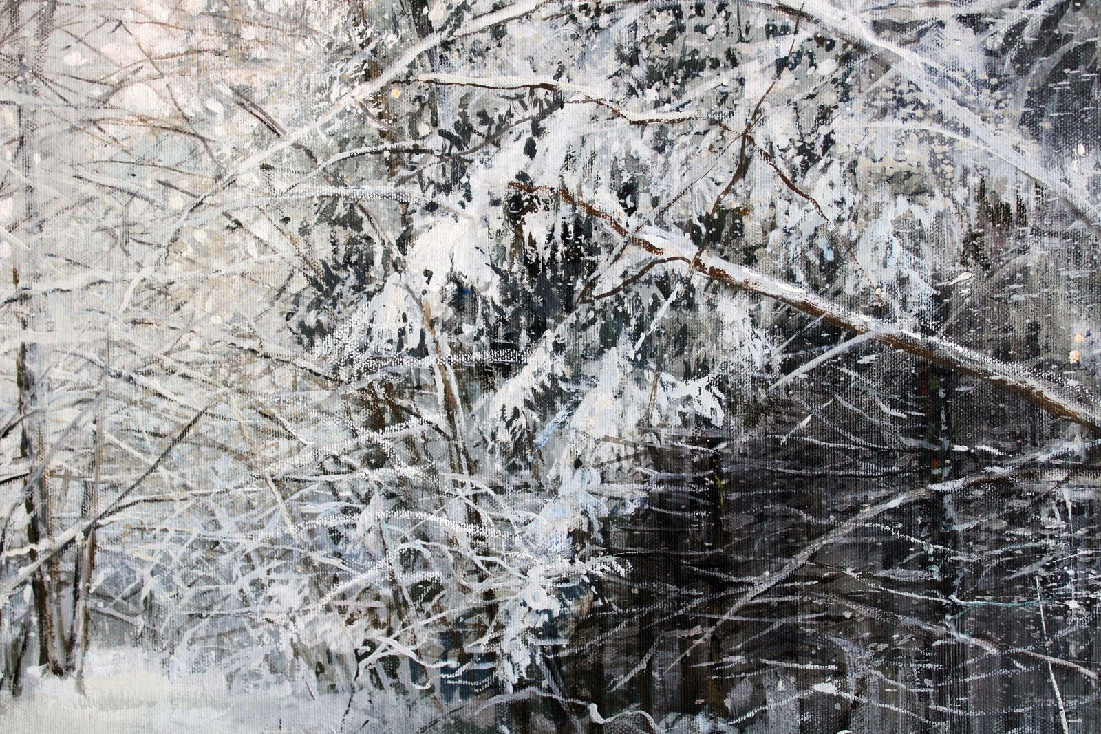 Janis Zingitis Winter Road In The Forest. 2023, Oil On Canvas, photo for sale