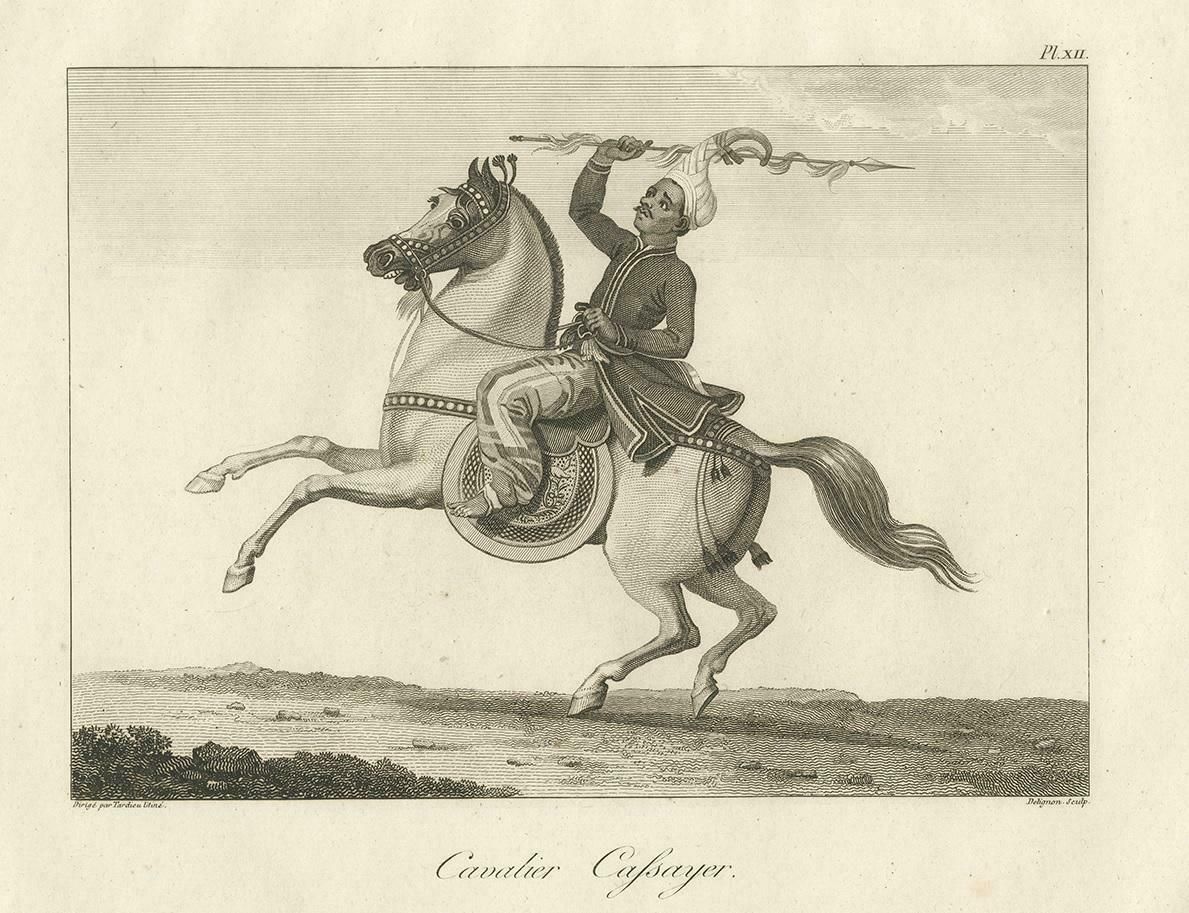 Antique Print Of A Burmese Warrior By Symes, 1800 photo for sale