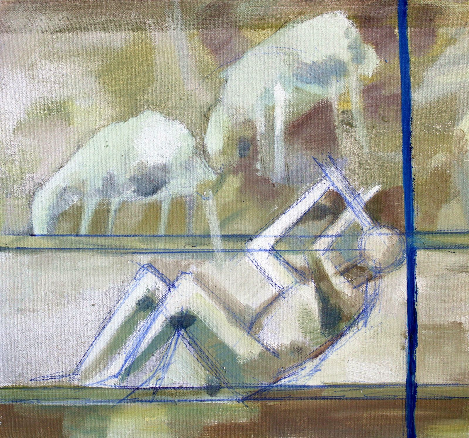 Victor Karnauh Shepherd. Oil On Canvas And Cardboard, 24 X 26 Cm