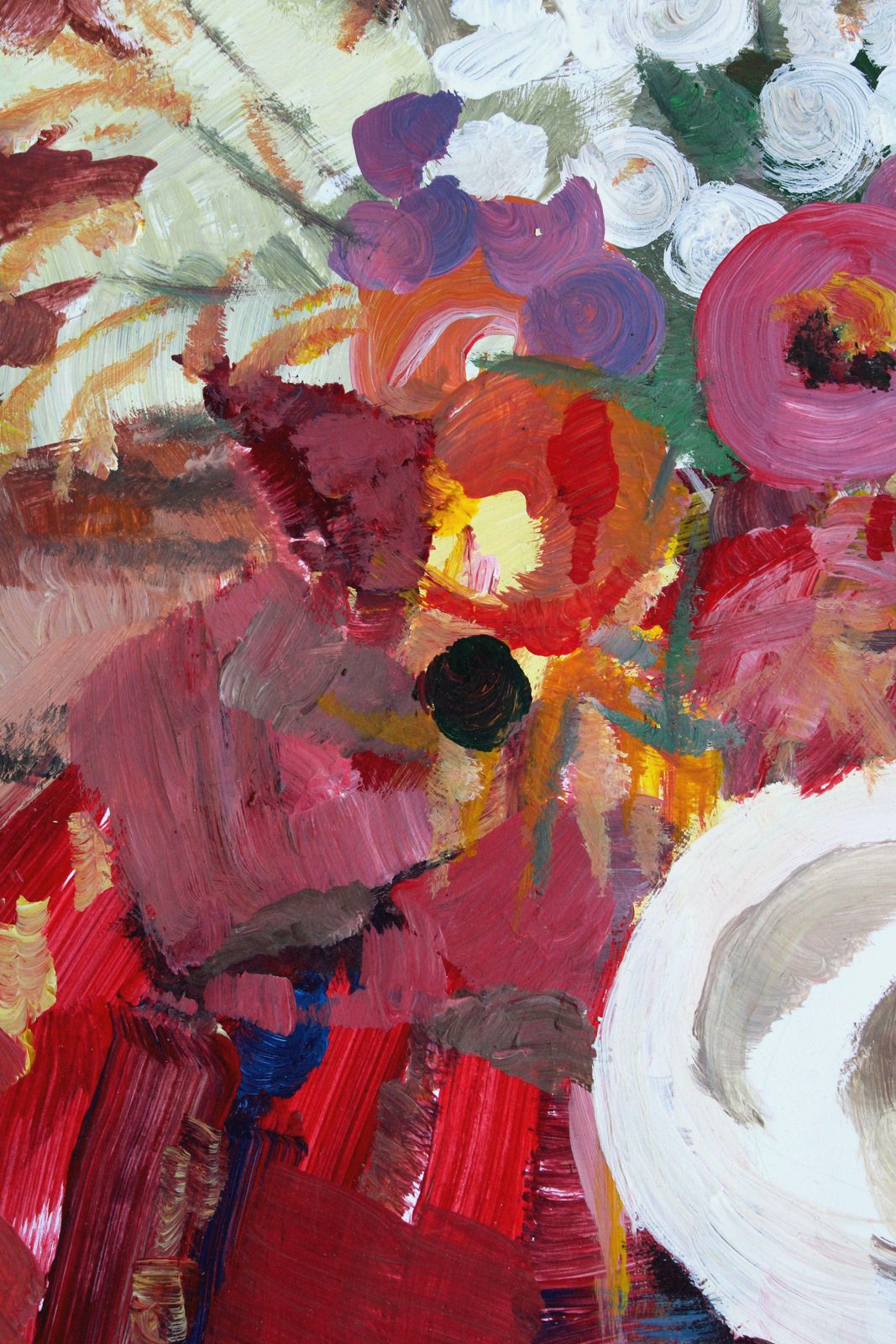 Victor Karnauh Still Life With Flowers And Apple. Oil On Paper, 39. 5 X 30 Cm photo furniture
