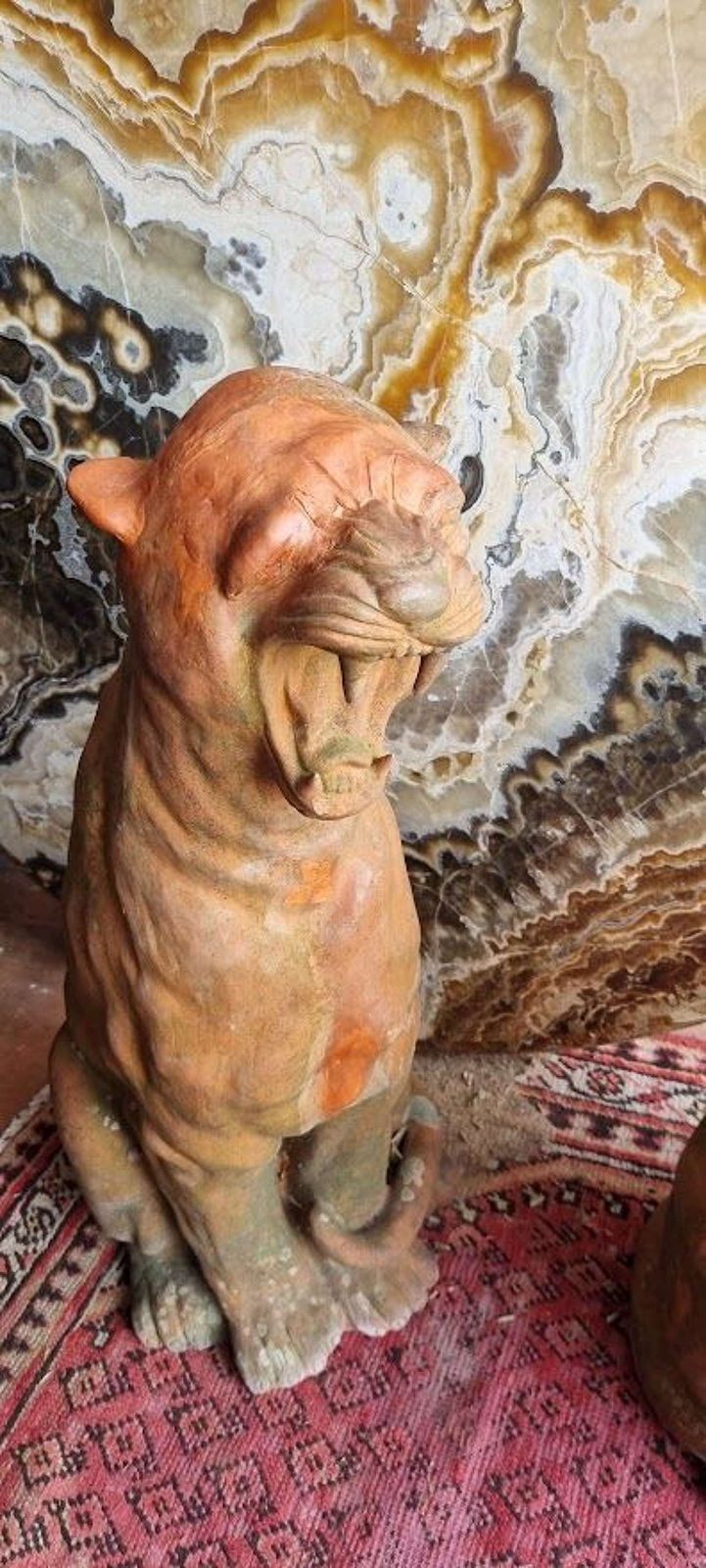 photo furniture A Pair Of Mid 20th Century Italian Terracotta Garden Panthers