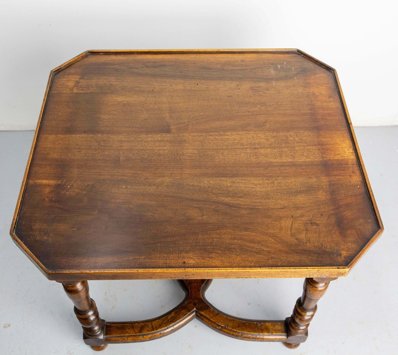 Antique French Walnut Coffee Table End Table With Drawer Circa 1940 photo furniture
