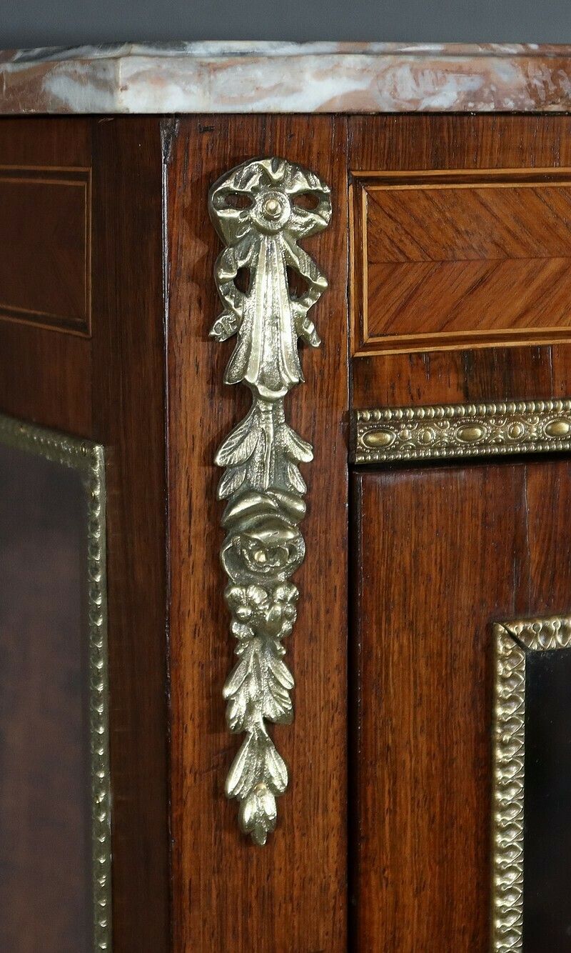 Small Showcase In Marquetry On All Sides, Louis XVI Style – 1920 photo vinterior