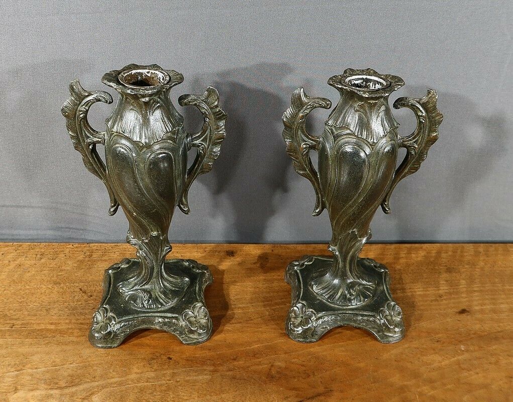 Pair Of Soliflores In Regulates, Art Nouveau   Late 19th Century photo furniture
