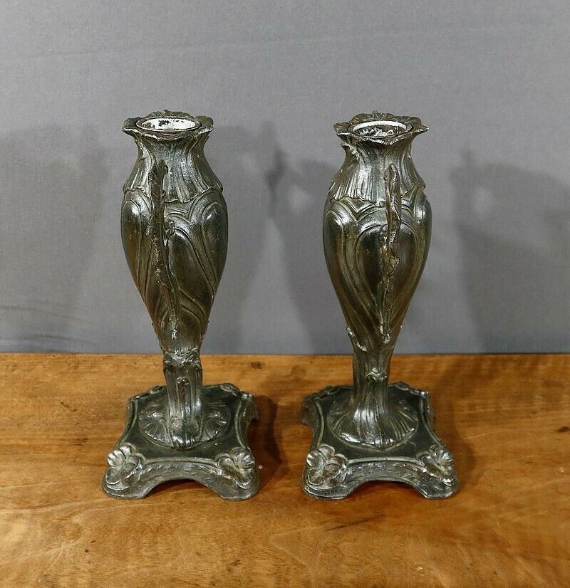Pair Of Soliflores In Regulates, Art Nouveau   Late 19th Century photo buy