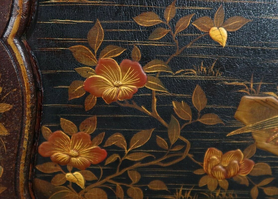 photo vinterior Chinese Cabinet In Lacquered Wood And Painted Wood – Early 20th Century