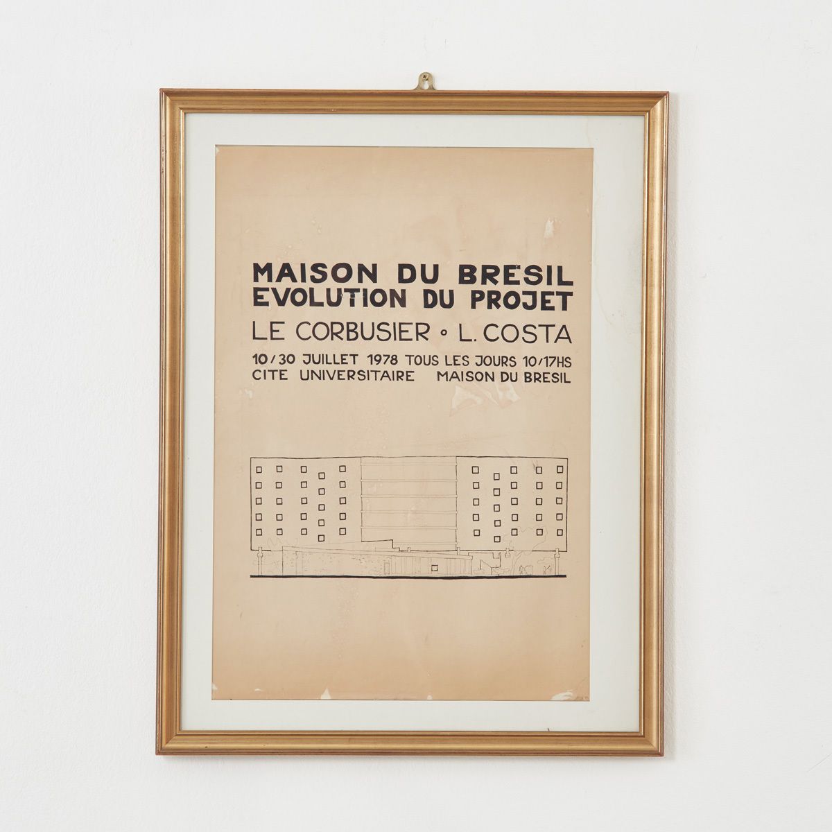 Le Corbusier ‘Maison Du Brésil’ Print France, 1978