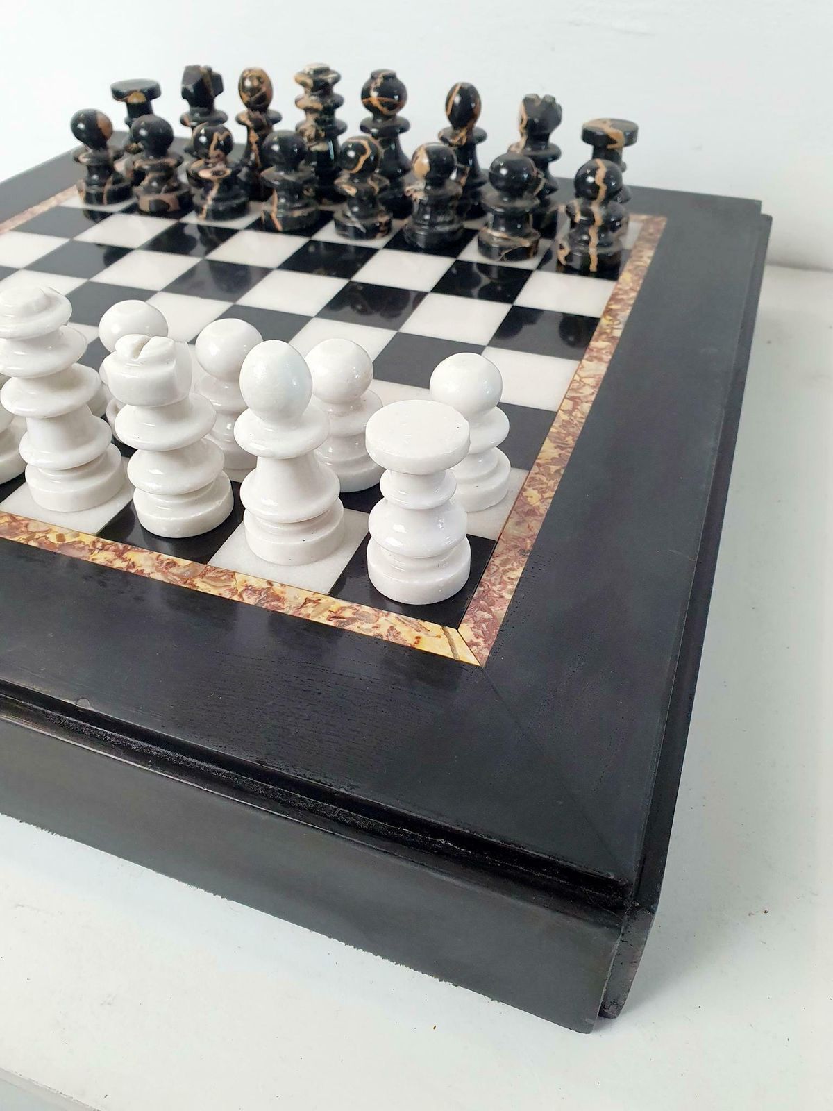Italian Marble Chess Board, 1980s photo for sale