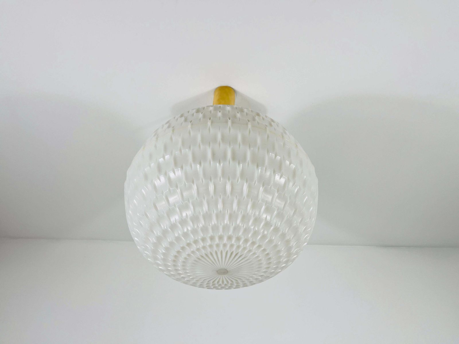 Whitw Pendant Lamp By Aloys Gangkofner For Peill And Putzler, 1970s photo for sale