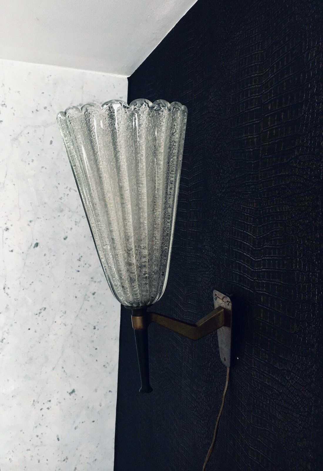 photo for sale Vintage Mid Century Italiaans Design Kunstglas Wandlamp Van Barovier & Toso