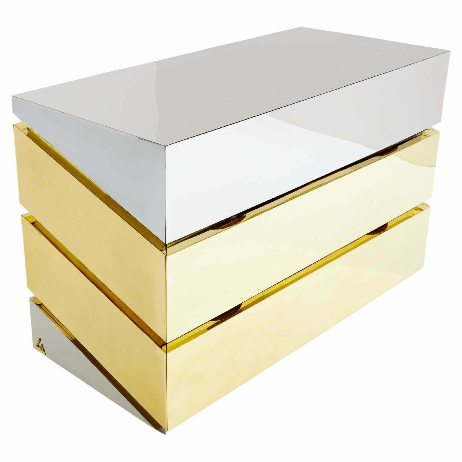 Gabriella Crespi Mr Mme Chrome Brass Chest Of Drawers 1972
