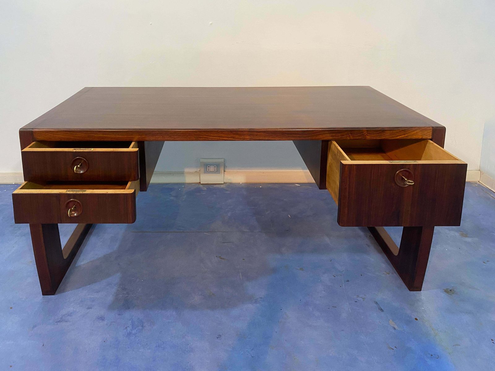 Furniture Italian Mid Century Executive Desk Designed By Paolo Buffa In 1950s photo