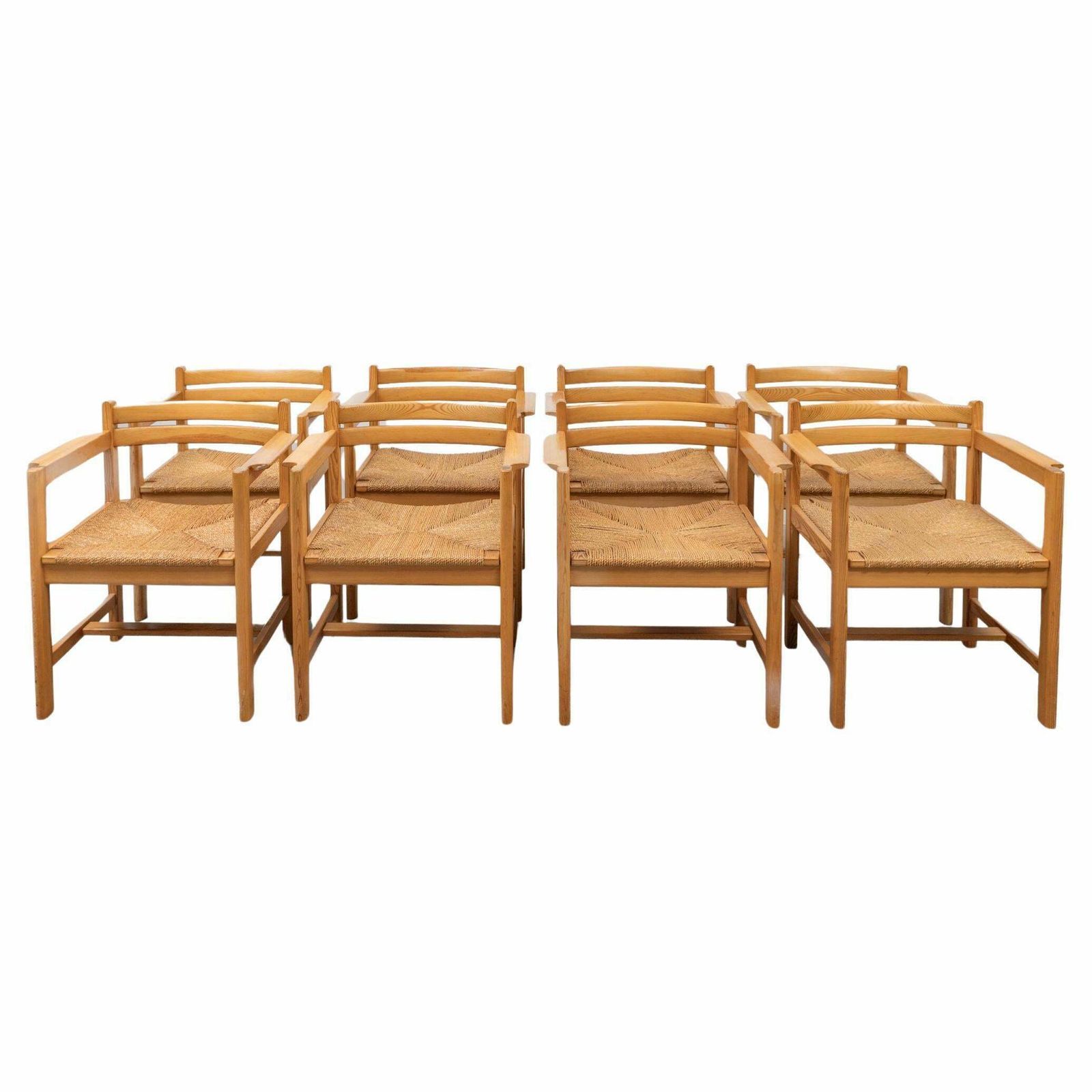 Eight Pine Arm Chairs By Børge Mogensen For Ab Karl Andersson & Söner Sweden