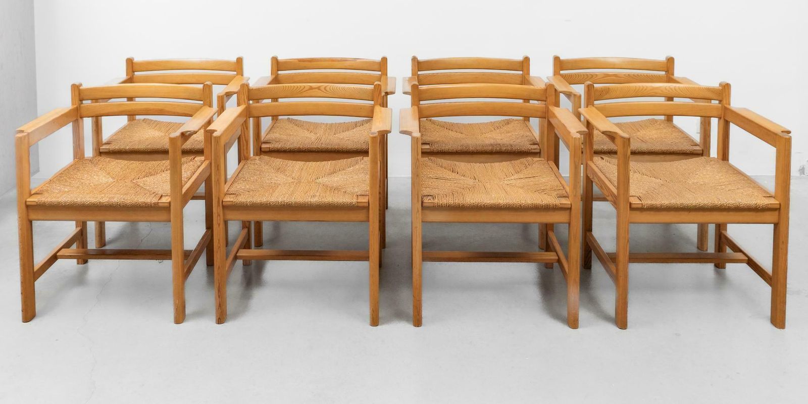 Furniture Eight Pine Arm Chairs By Børge Mogensen For Ab Karl Andersson & Söner Sweden photo