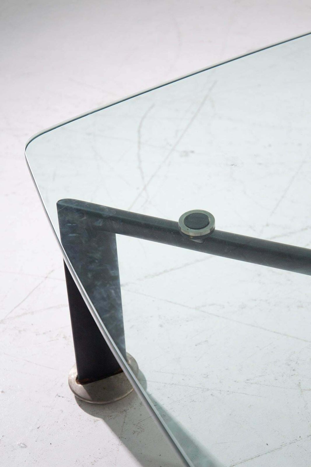 Rare Square Table In Steel And Glass By Osvaldo Borsani For Tecno photo furniture